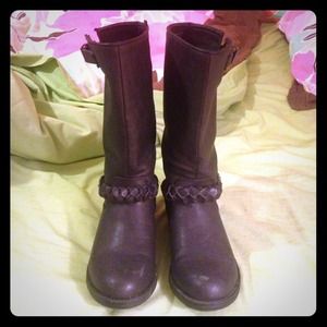 Short Black Boots Black Poppy