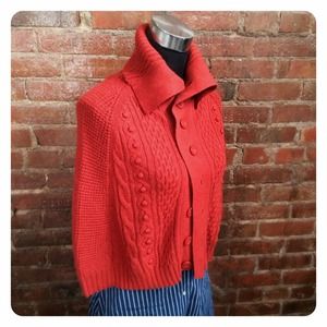 Jackets & Coats - HALF OFF SALE | Rust Knitted Cape Jackets & Coats - HALF OFF SALE | Rust Knitted Cape