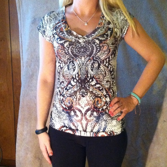 Shiny dot short sleeve shirt