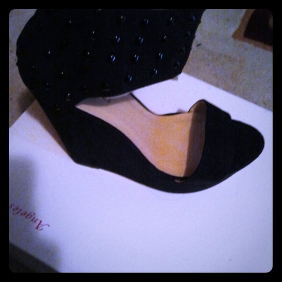 Black Wedge Shoe