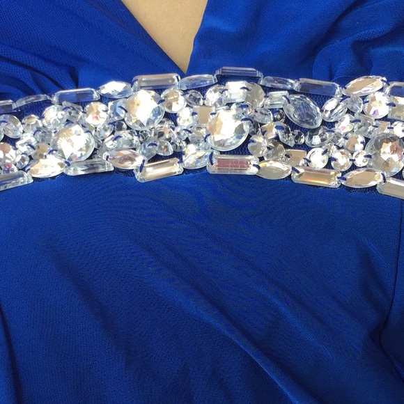 💐🟡Royal Blue Evening Gown-Medium - Picture 4 of 5