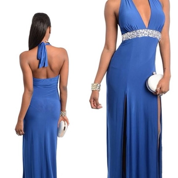 💐🟡Royal Blue Gown - Medium - Picture 2 of 5
