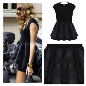 SALE SALE 💨💨💨💨Organza Ruffle Knitted  Dress