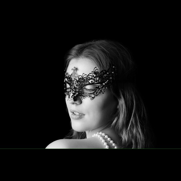 Sexy Black Metal Venetian Masquerade Prom Mask