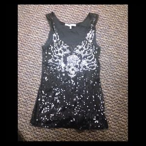 🚫SOLD🚫Sequin Skull Tank