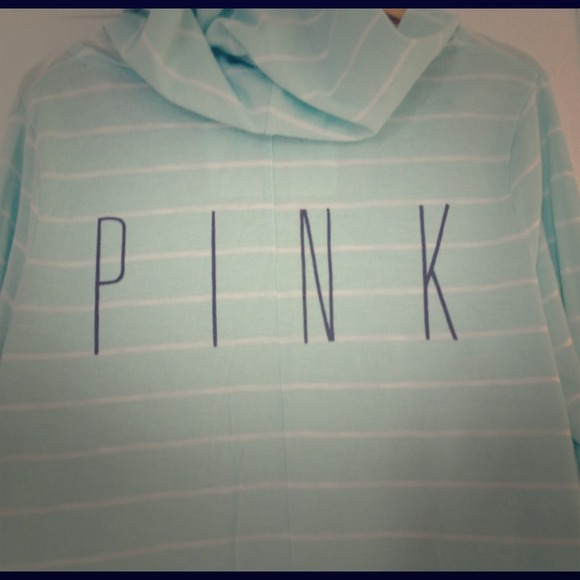 Dressy PINK Hooded V Long-sleeve Tee