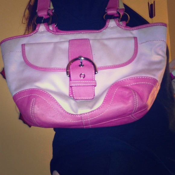 Authentic *COACH* 2 tone PINK medium sized Tote! - Picture 1 of 1
