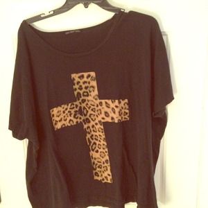 Cheetah cross top