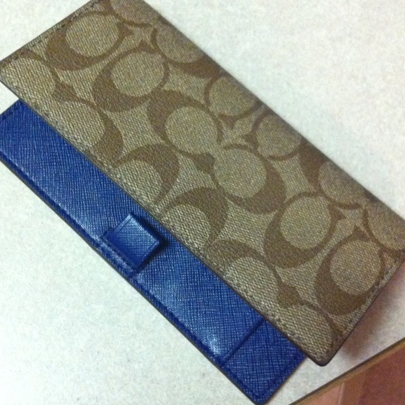 Coach check book wallet