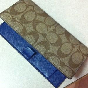 Coach check book wallet