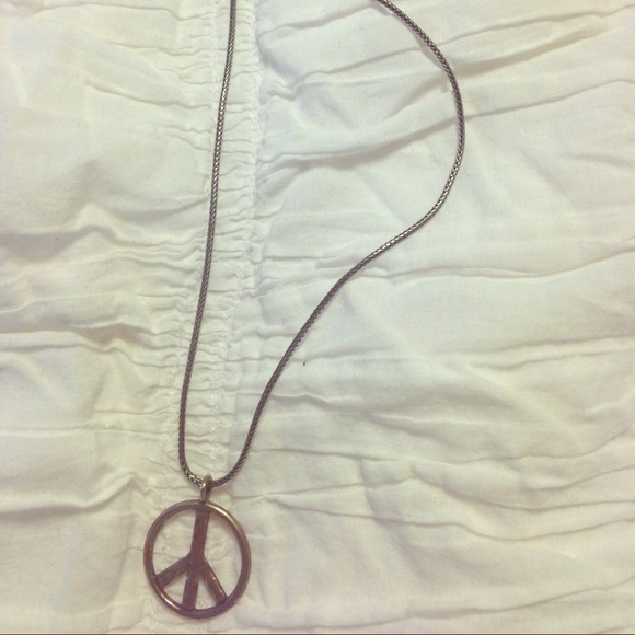 Peace sign necklace. Silpada sterling silver