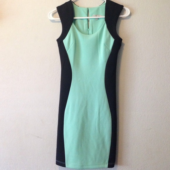 Charlotte Russe Dresses & Skirts - ✂️PRICE CUT✂️ Mint/Black Bodycon Dress