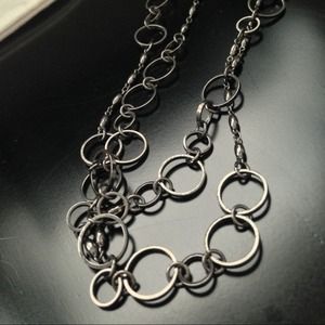 Dark Silver Chain Necklace