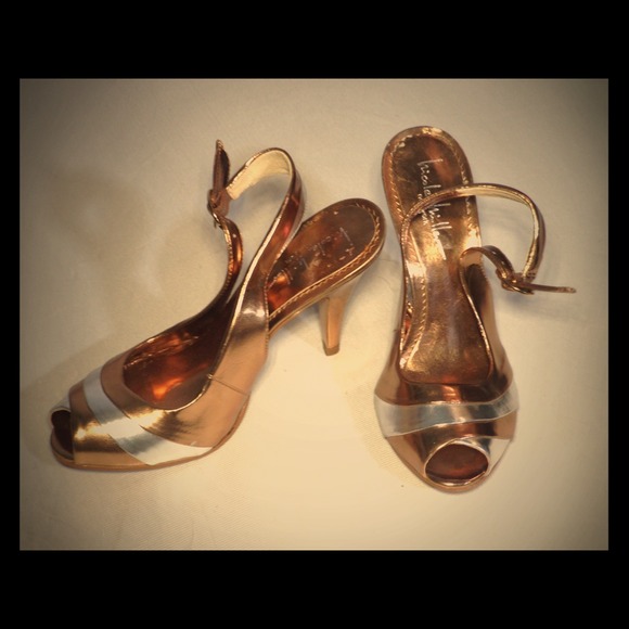 Nicole Miller Metallic Sling Backs