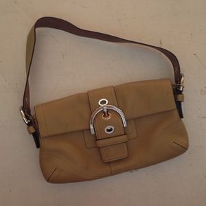 Small tan Coach bag