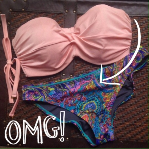 🌞NWOT VS SWIM Paisley Bikini Bottoms