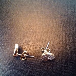 Pave round crystal earring