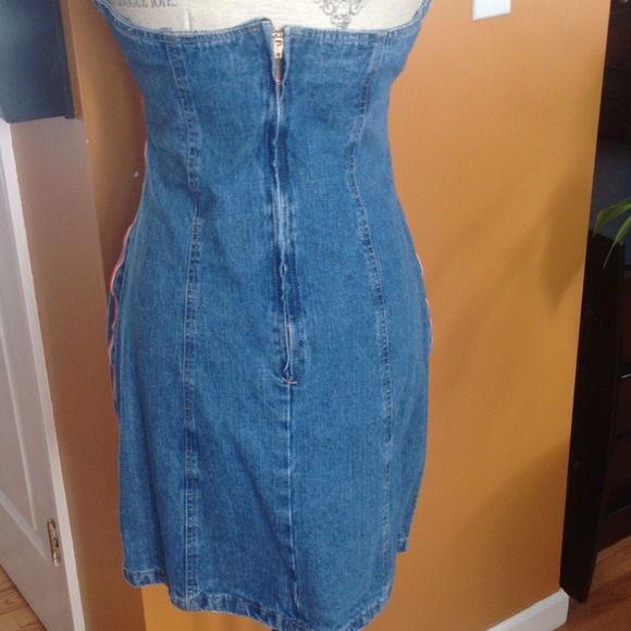 Vintage Denim Halter Dress - Picture 2 of 4