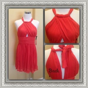 for Jannine! Coral Dress and Tan and Cream Blouse