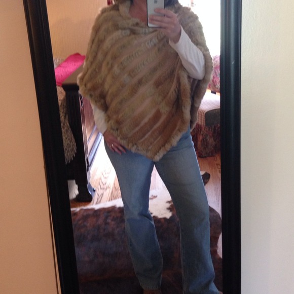 Real fur poncho by Double D Ranchwear