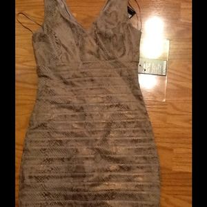 Tight fitting dress.