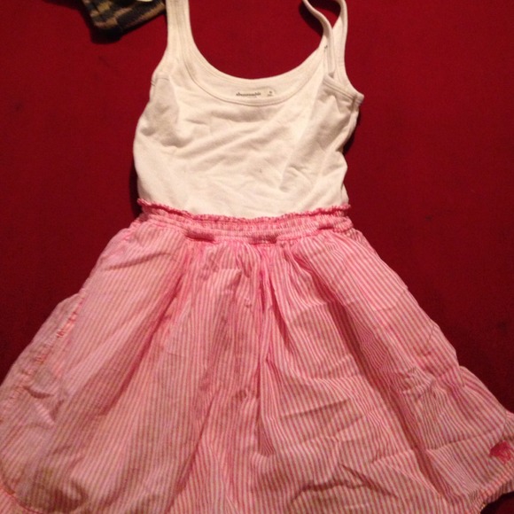 Abercrombie pink and white striped dress