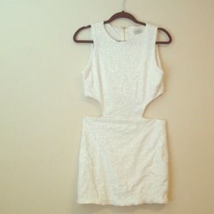 White Sequin Dress from Tobi