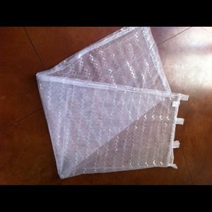 White Sparkle Curtains & Tye Dye Top