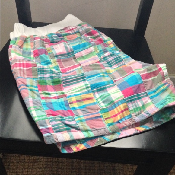 Plaid Maternity Shorts
