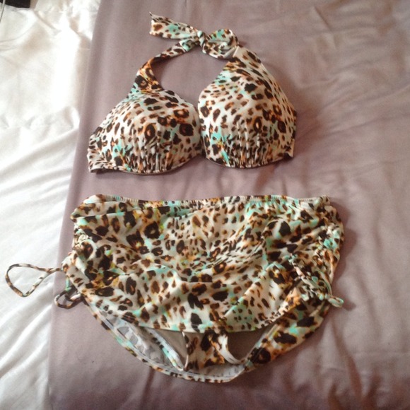 Victoria's Secret vintage style leopard two peice