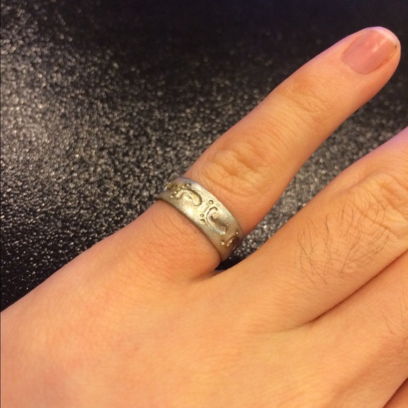 #9.golden footprint ring
