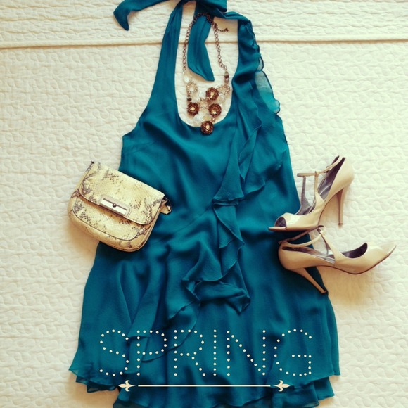 HOST PICK! MM Couture Ruffled Halter Dress