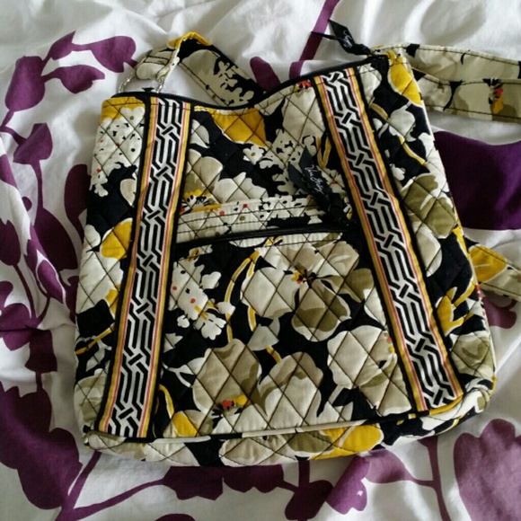 Vera Bradley "Dogwood" large crossbody bag.