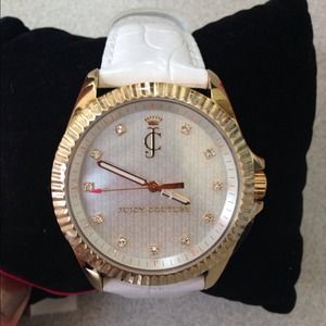 WHITE AND GOLD JUICY COUTURE WATCH; BRAND NEW