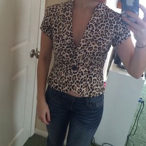 leopard print business blazer