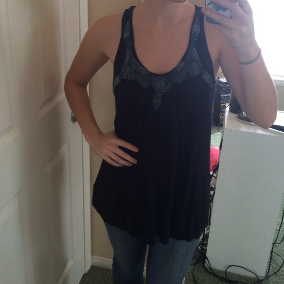 navy blue tank top