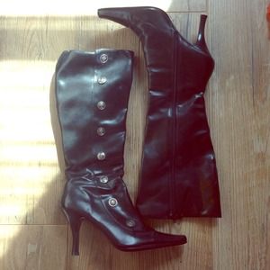 Black Fleur-de-lis Boots