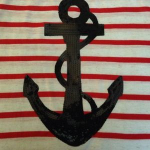RESERVED Sequin anchor tank!!