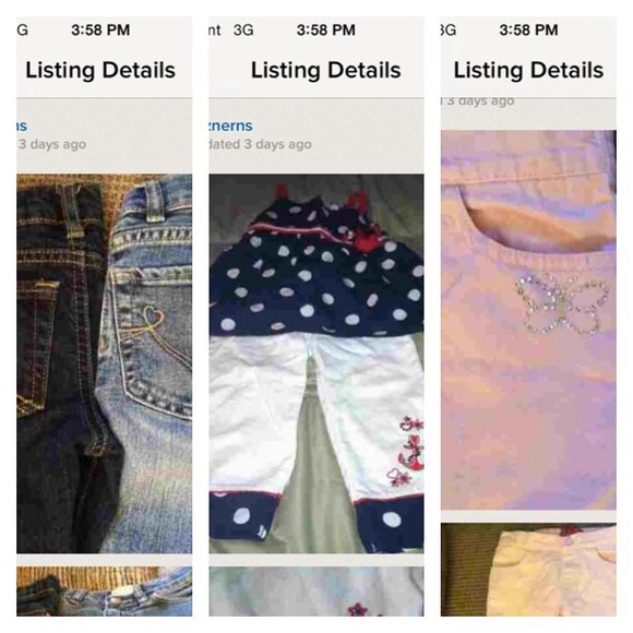2 Place denim, 1 pink pants, 1 sailor outfit