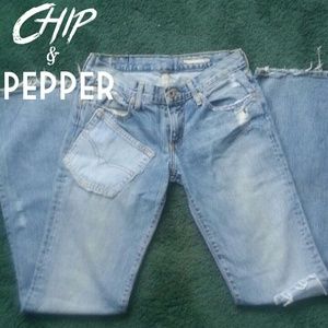 Chip & and Pepper Patch Back Pocket Jeans Unique!