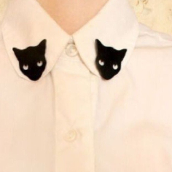 Pair of Kitty Collar Brooches! - Picture 1 of 3