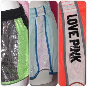 Three Victoria's Secret bling workout shorts
