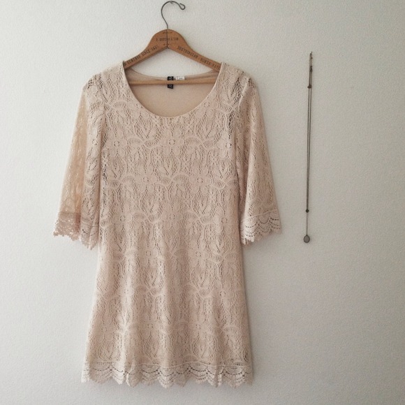 H&M Divided Cream Lace dress