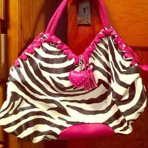 Zebra print tote bag