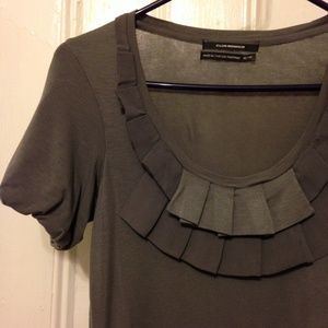 Club Monaco chiffon detail top
