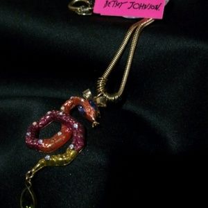 Betsey Johnson Colorful Snake Necklace