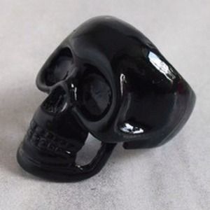New Popular Fluorescence Black Skull Shape Ring