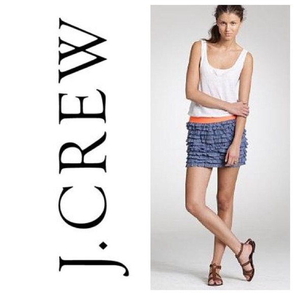 🎀 Jcrew Denim Ruffle Skirt 🎀