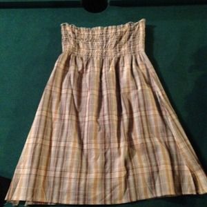 Pastel blue plaid sundress