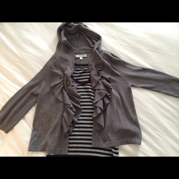 Beth Bowley ruffle sweater hoodie